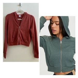 Aritzia TNA Y2K Smith Waffle Zip Hoodie